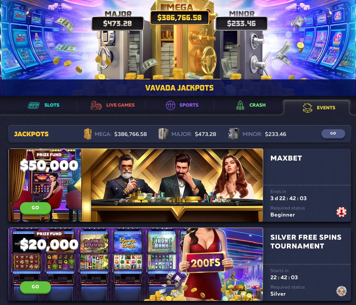 Vavada Casino – bonus powitalny 100% i 100 spinów na Great Pigsby Megaways